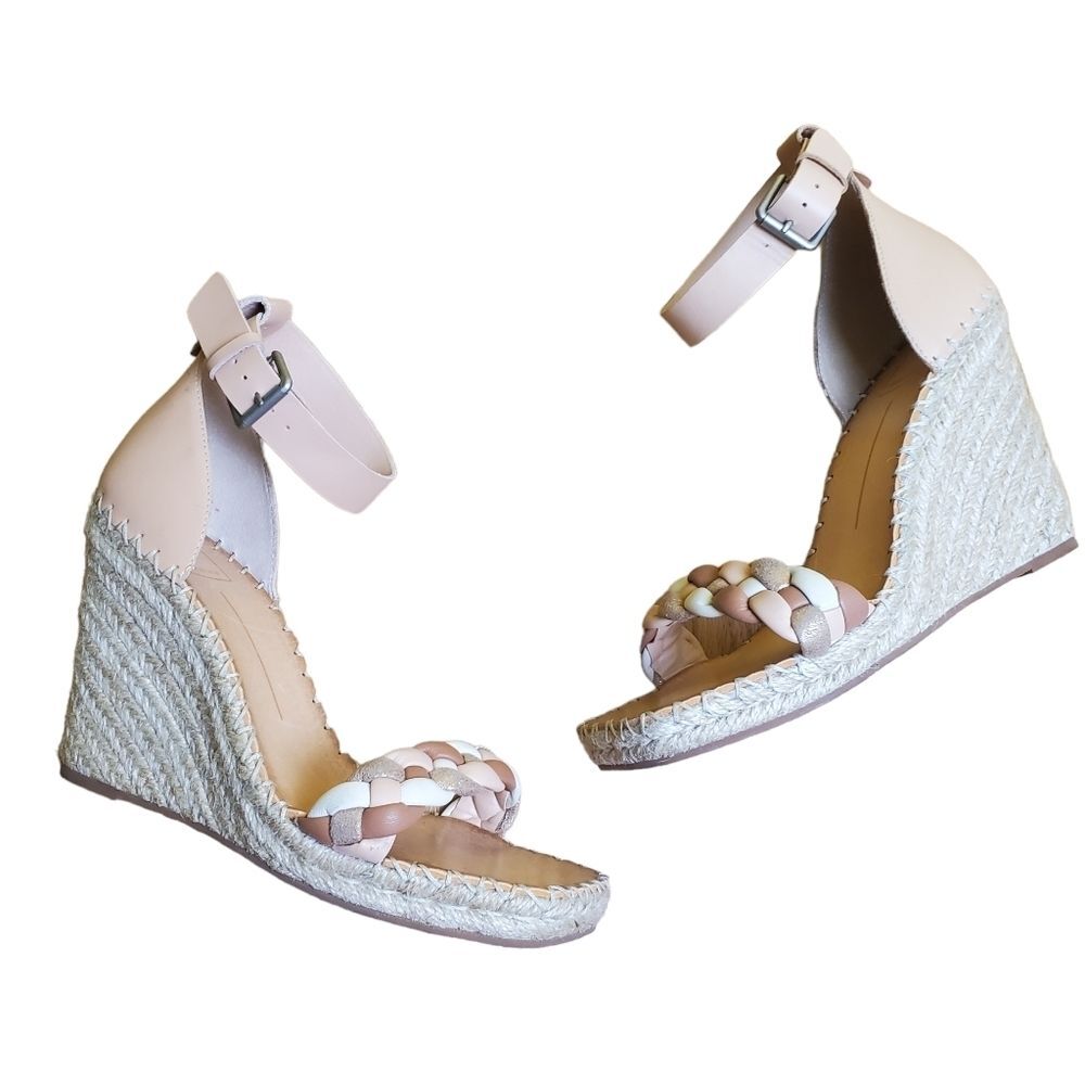 Dolce Vita Nilton Espadrille Wedge Sandals Braided Strap Ankle Strap Size 10